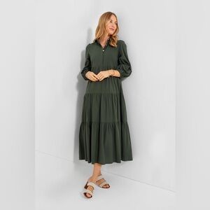 Pomander Place Dress - Sage Green - Size XXL; Maxi length with long sleeves